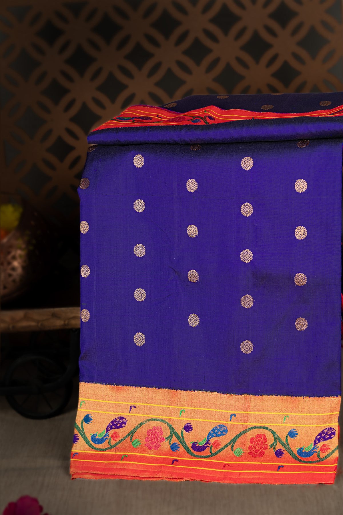 Paithani Royal Blue Saree