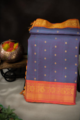 Gadwal Silk Multi Colour Saree