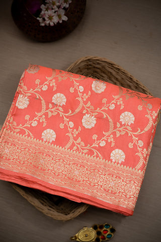 Banarasi Silk Orange Saree