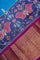 Kanchi Ikat Silk Peacock Blue Saree