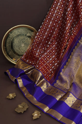 Kancheepuram Silk Maroon Saree