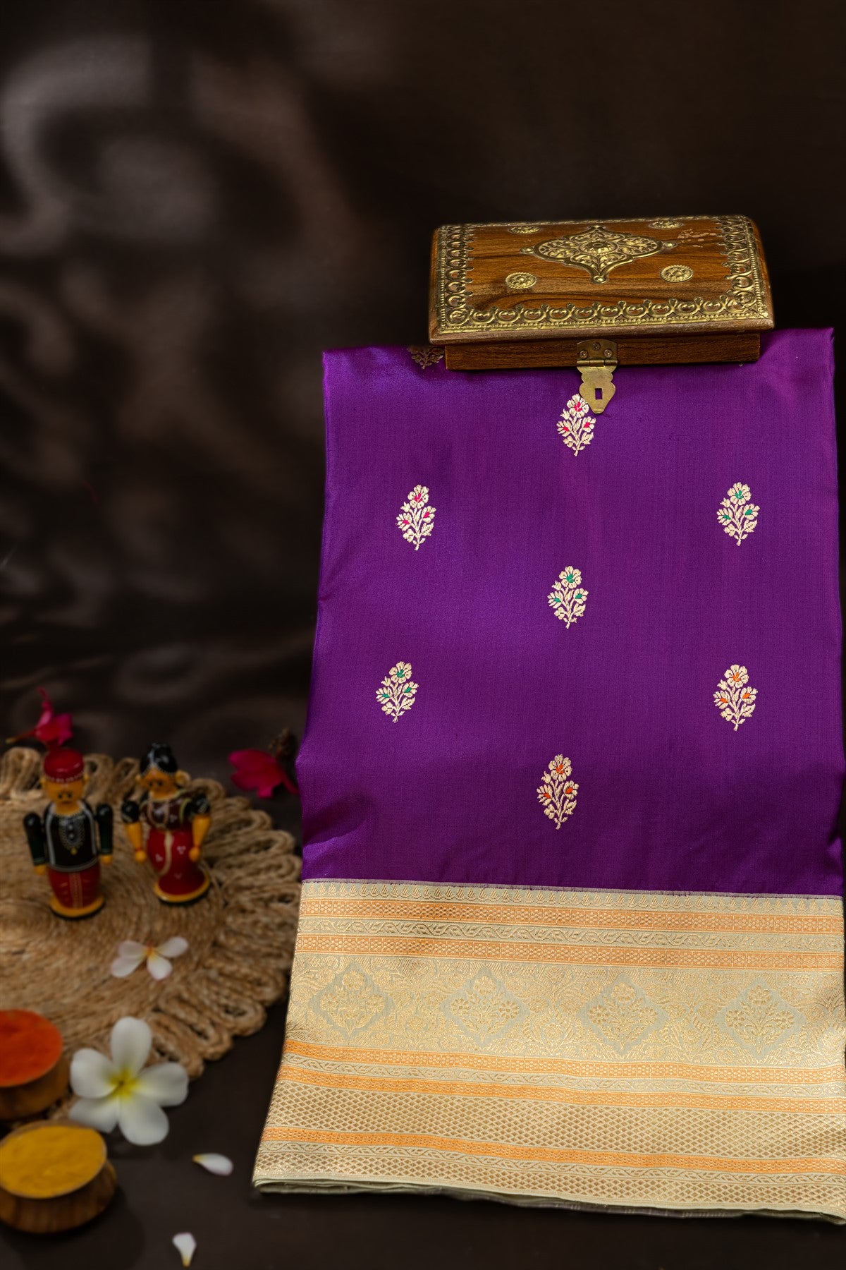 Banarasi Silk Purple Saree