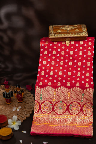 Banarasi Silk Red Saree