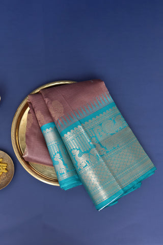 Kuppadam Silk Light Brown Saree