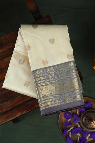 Venkatagiri Silk Cream Saree