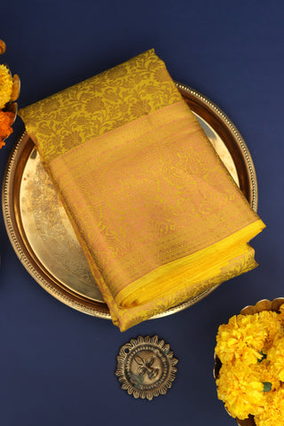 Coimbatore Silk Yellow Saree