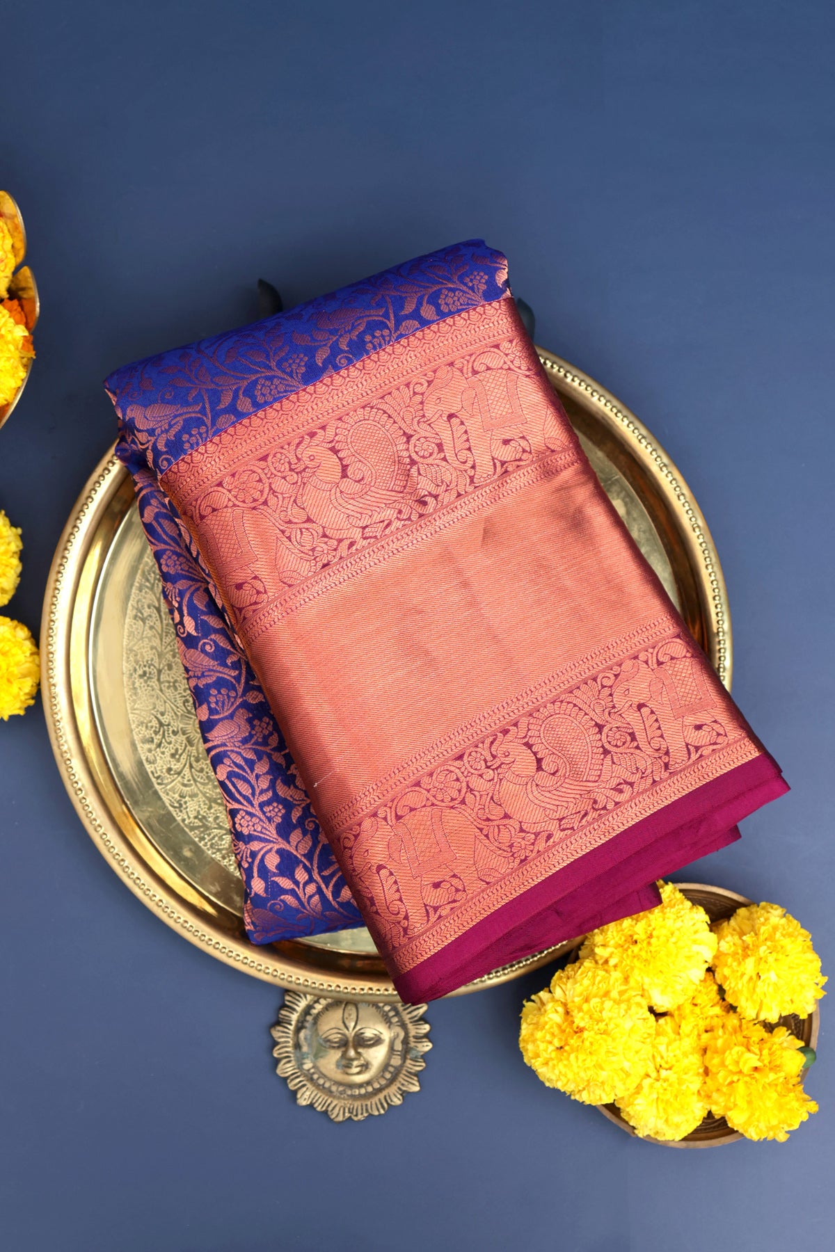 Coimbatore Silk Royal Blue Saree