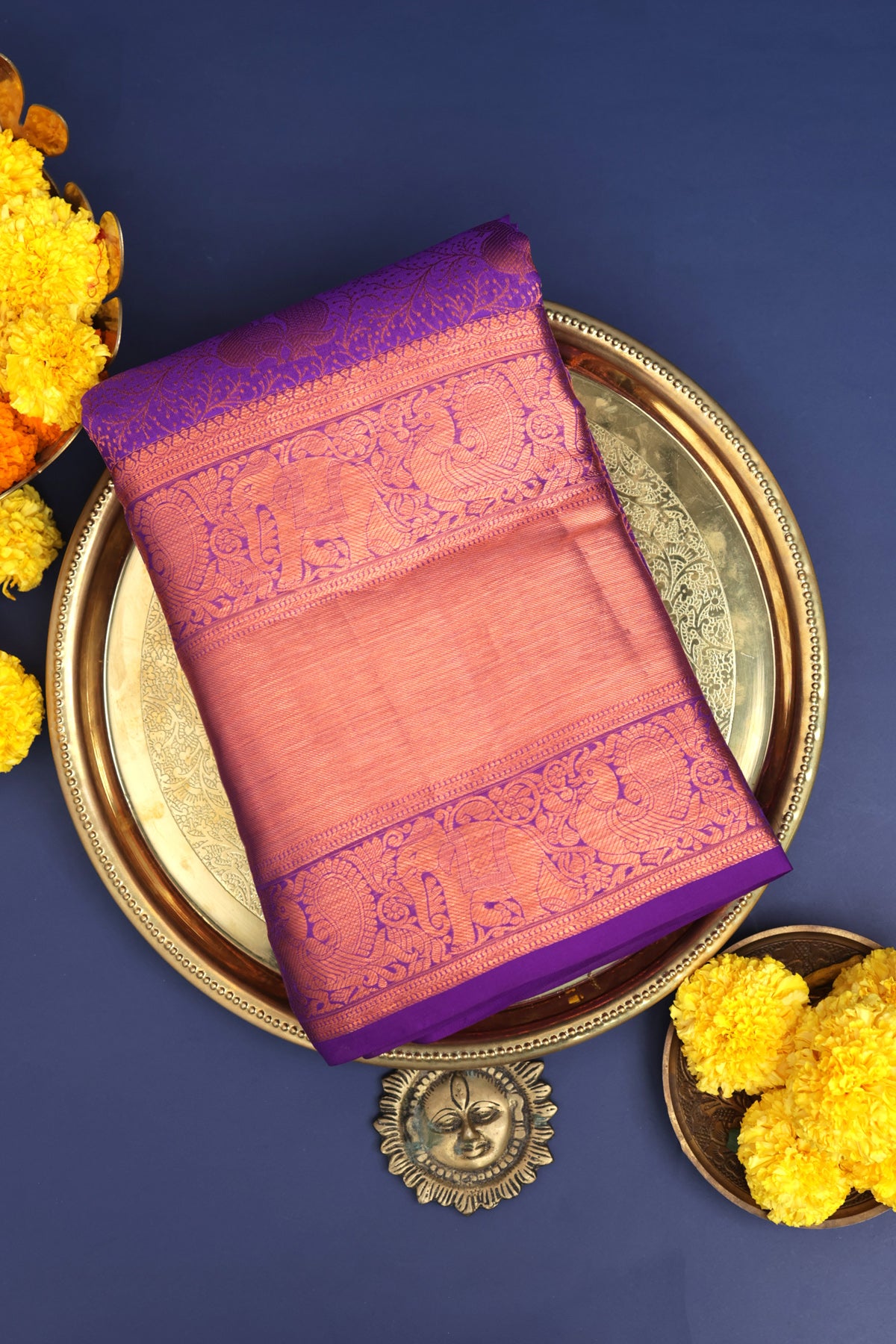 Coimbatore Silk Purple Saree