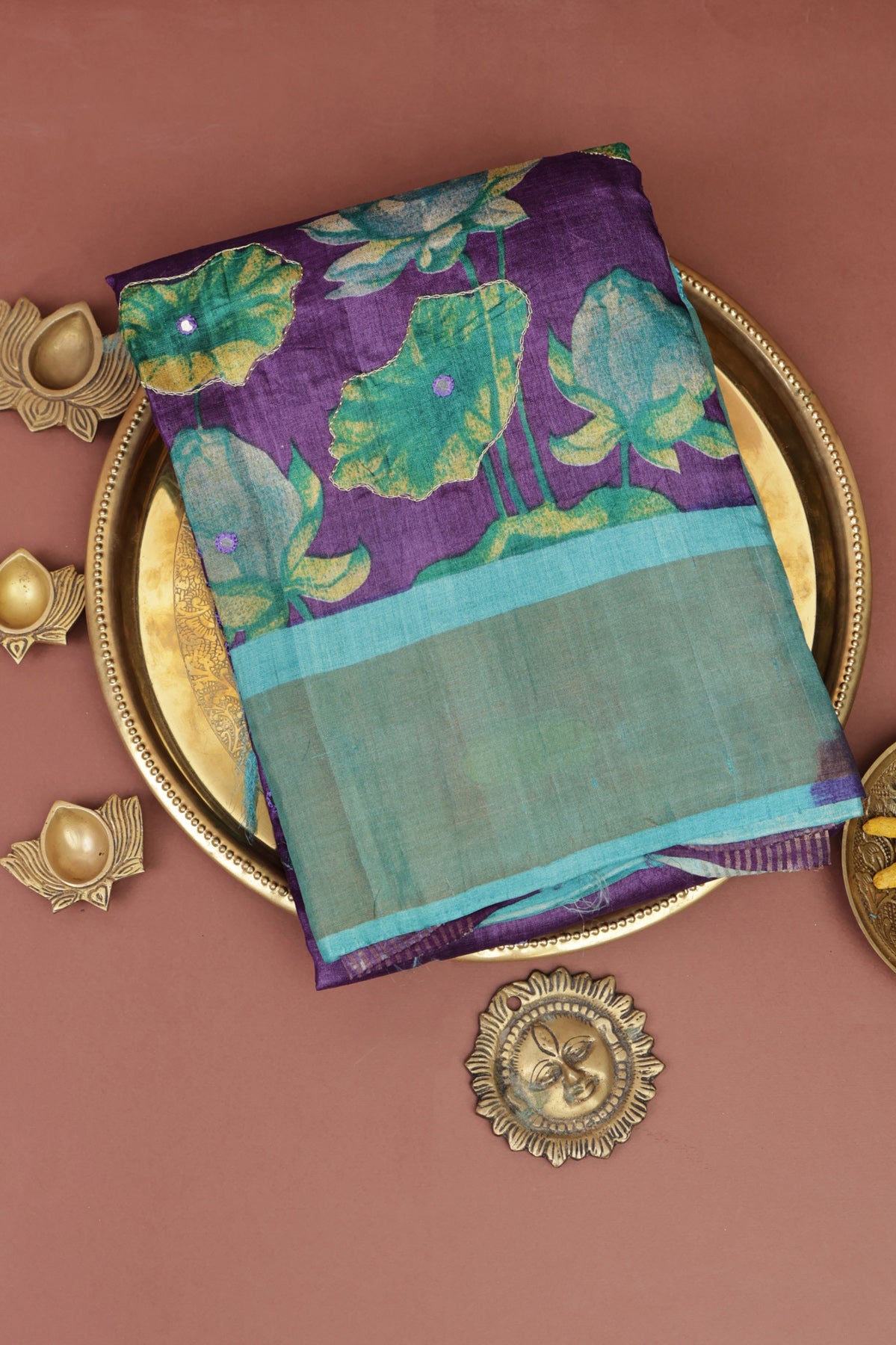 Fancy Tussar Purple Saree