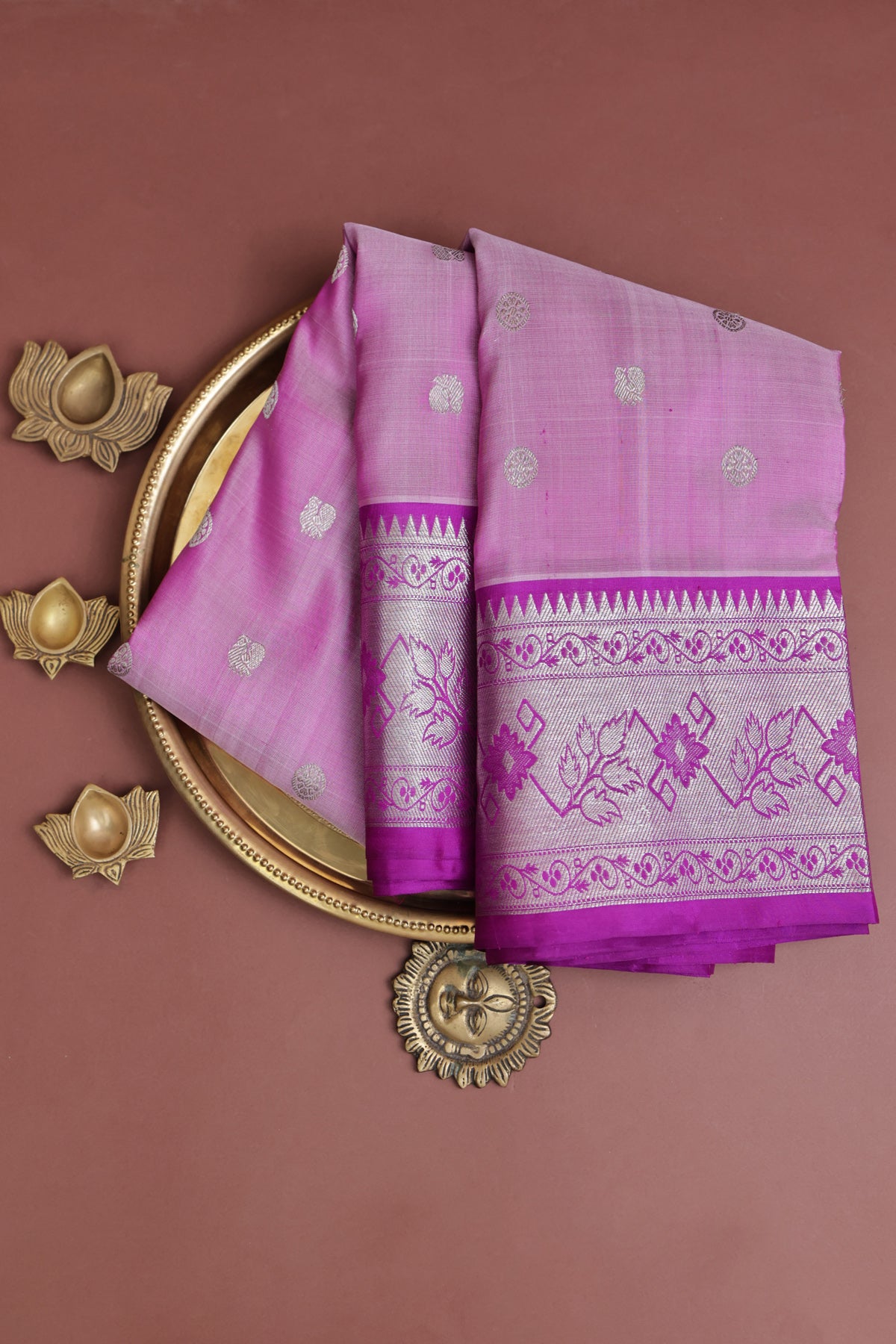 Venkatagiri Silk Light Pink Saree