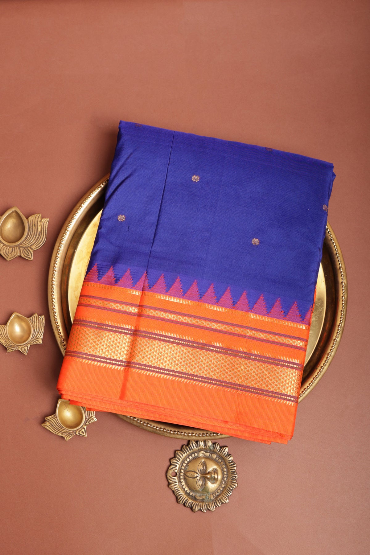 Narayanpet Silk Royal Blue Saree