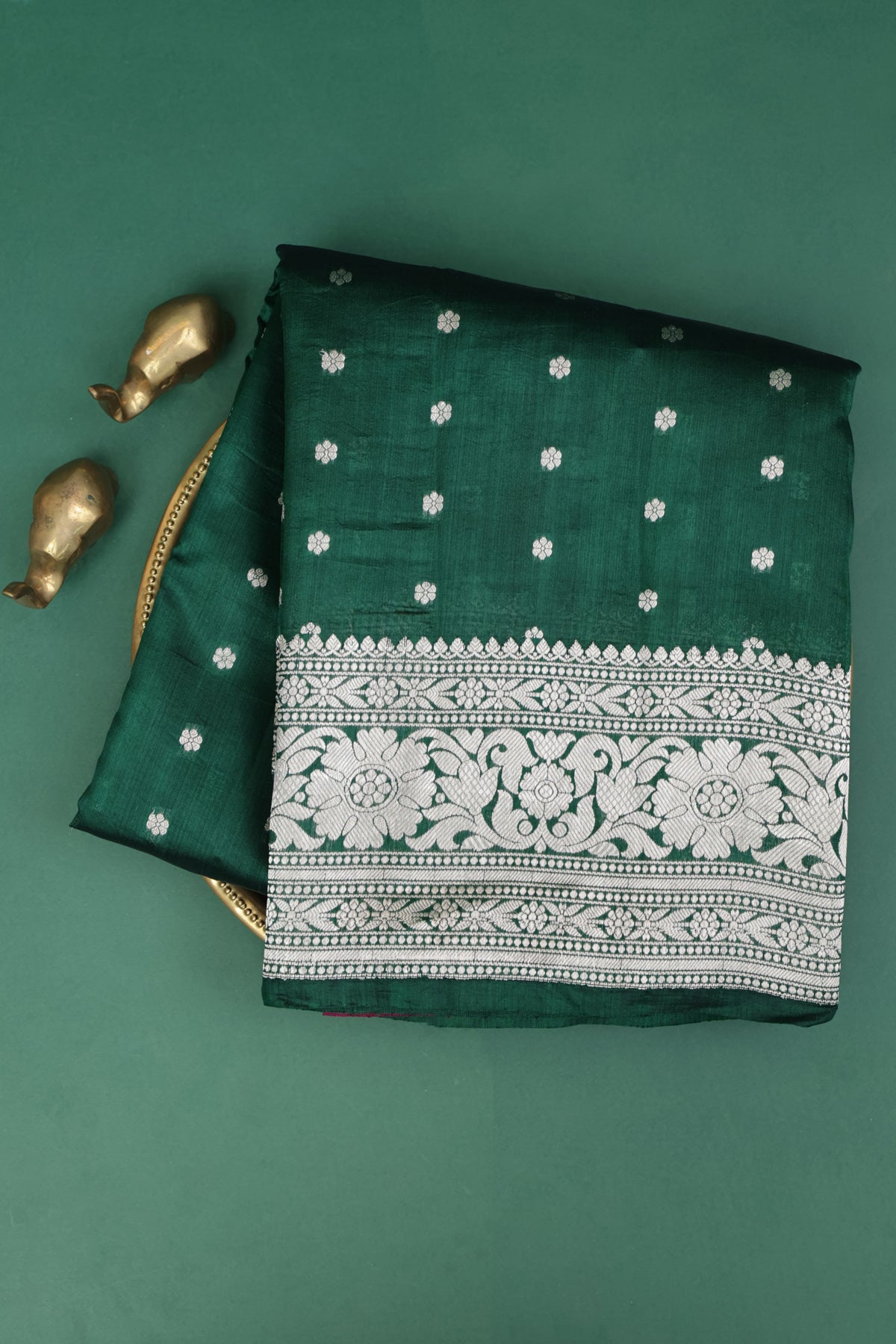 Matka Silk Green Saree