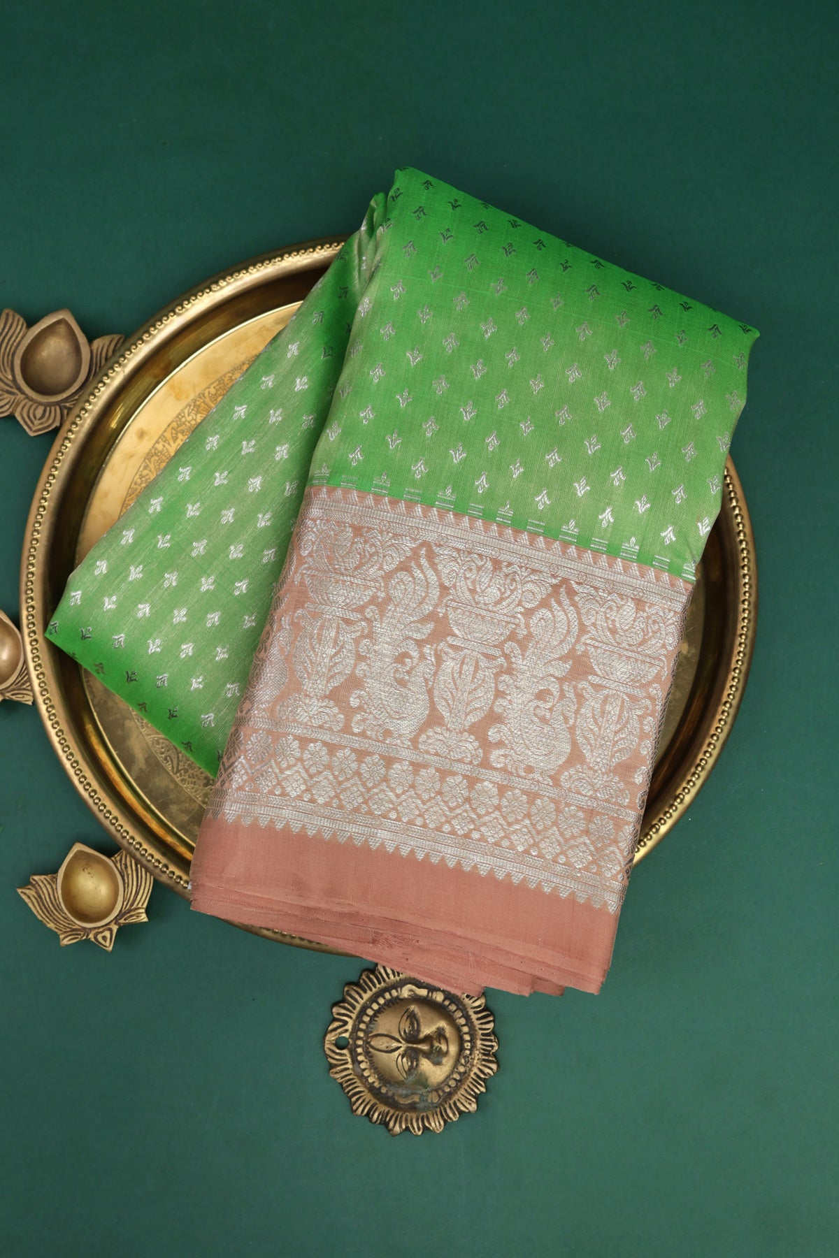 Venkatagiri Silk Green Saree