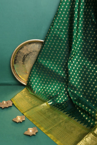 Venkatagiri Silk Dark Green Saree