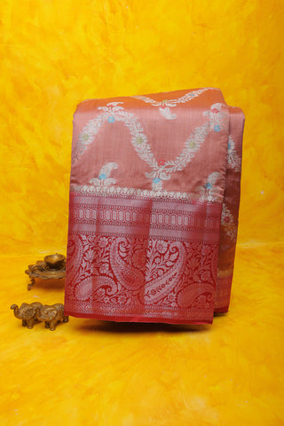 Chiniya Silk Onion Pink Saree