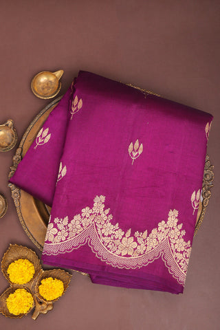 Matka Silk Magenta Saree