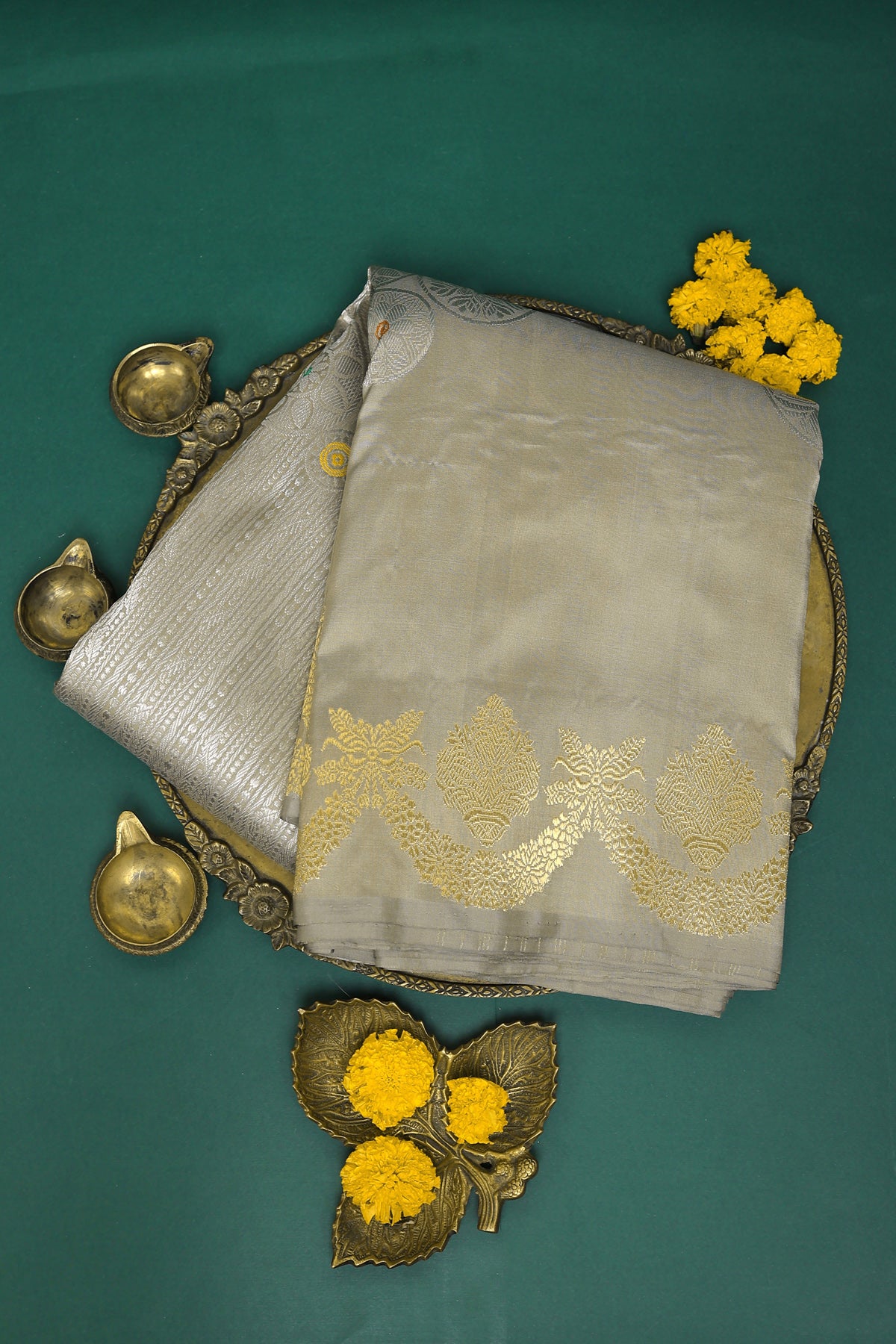 Banarasi Silk Grey Saree