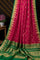 Mysore Crepe Checks Maroon Saree