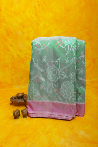 Patola Silk Sea Green Saree