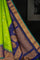 Gadwal Silk Buttis Parrot Green Saree