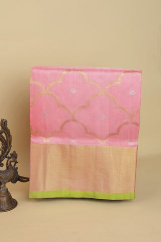 Venkatagiri Silk Baby Pink Saree