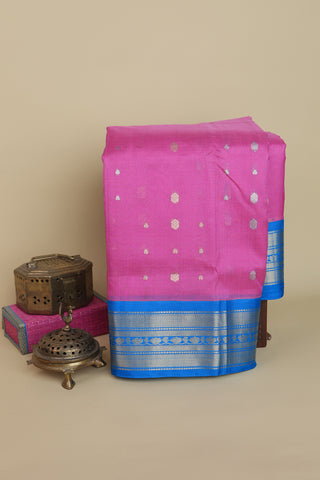 Kuppadam Silk Pink Saree