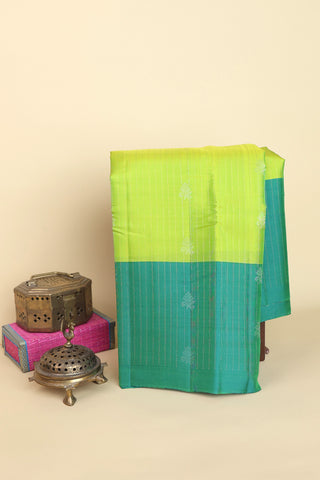 Coimbatore Silk Parrot Green Saree