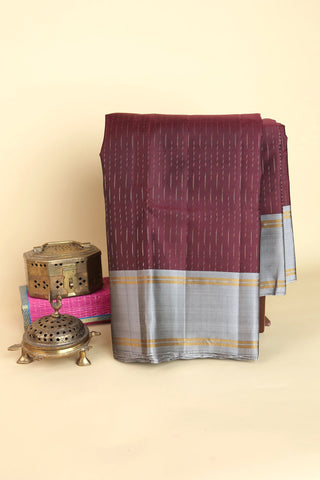 Coimbatore Silk Dark Maroon Saree