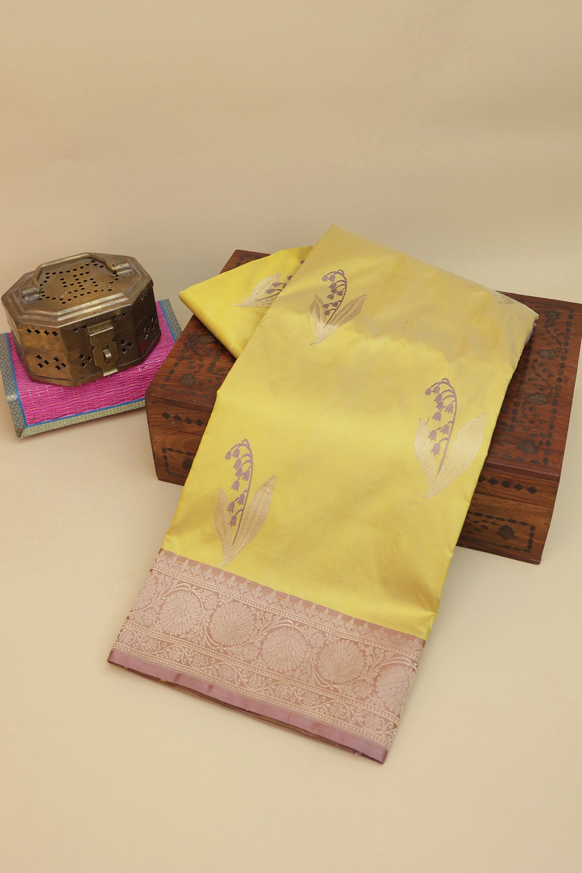 Banarasi Silk Yellow Saree