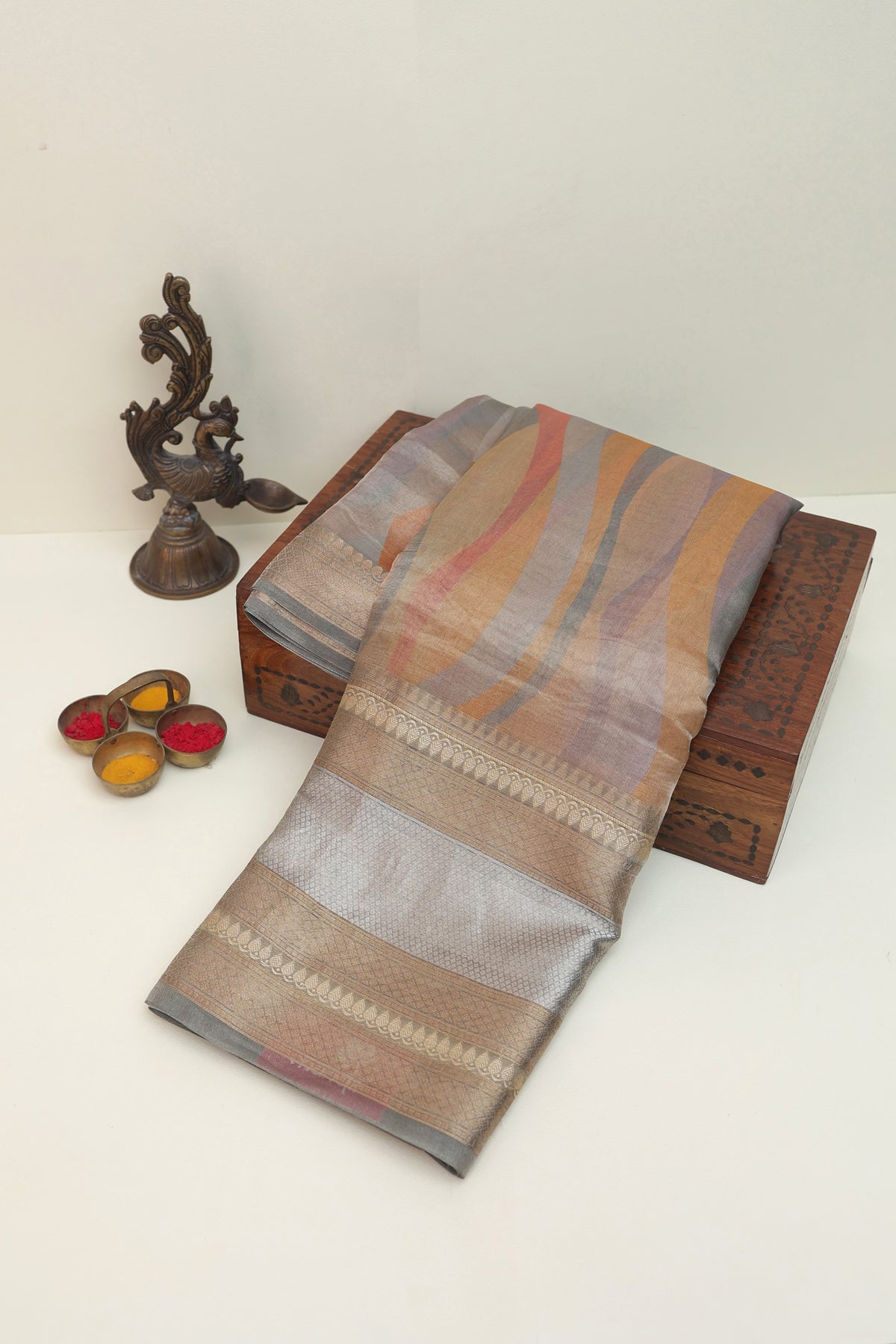 Designer Organza Multicolour Saree