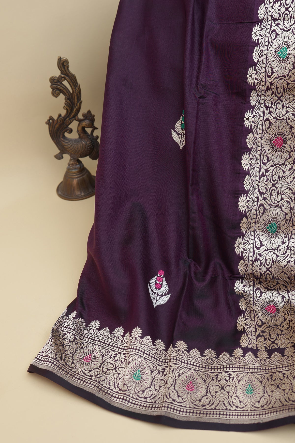 Banarasi Silk Wine Saree