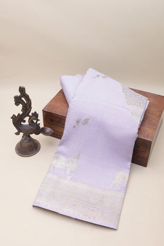 Banarasi Tussar Lilac Saree