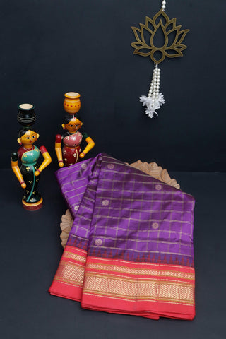 Narayanpet Silk Voilet Saree