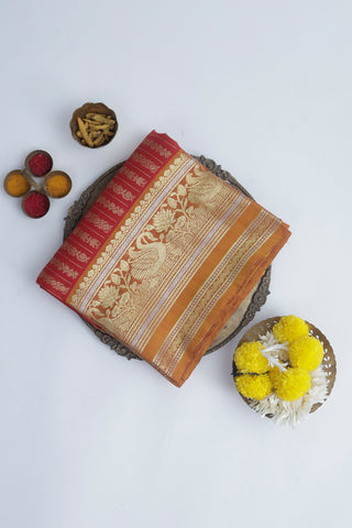 Venkatagiri Silk Red Saree