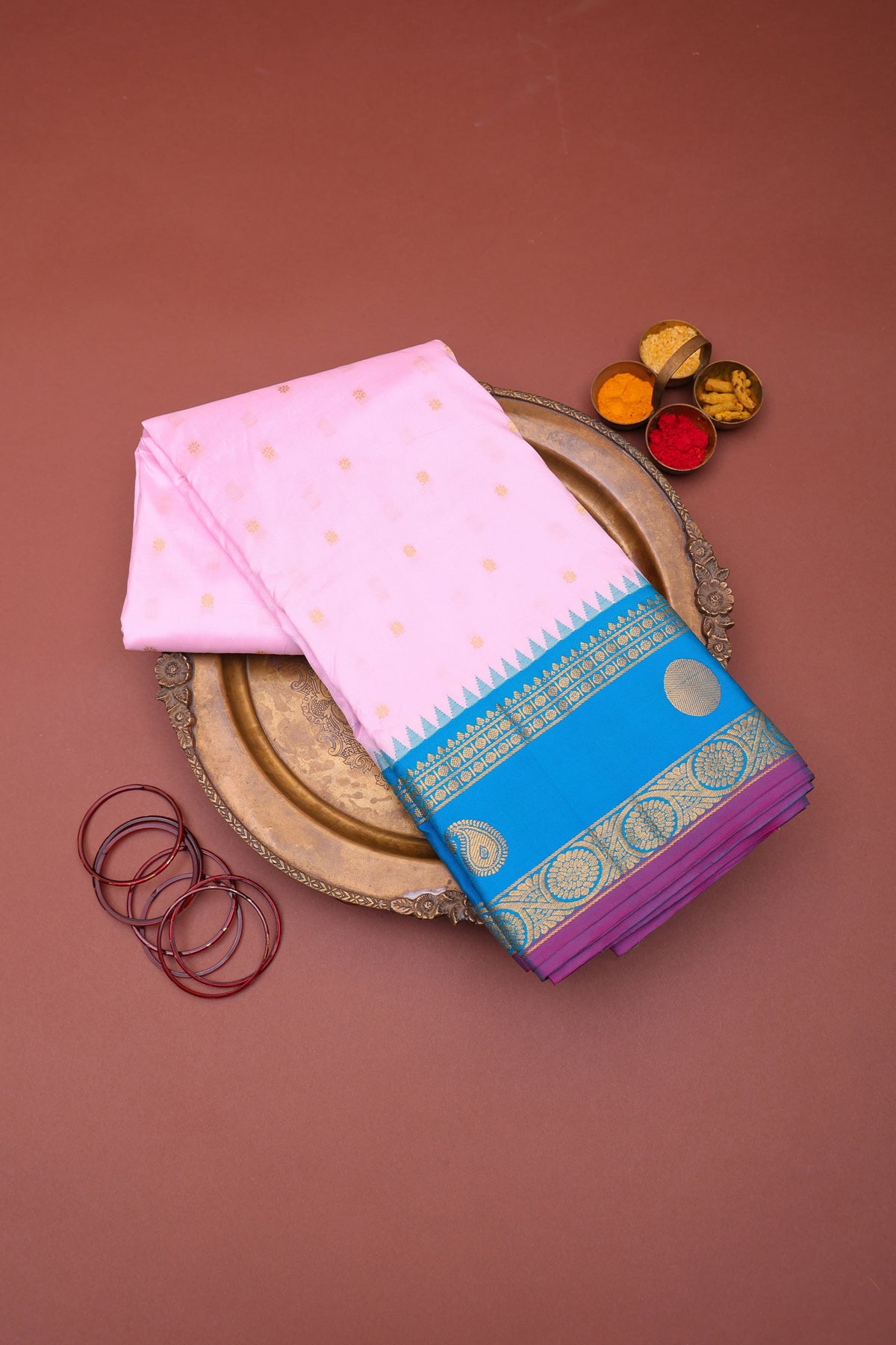 Narayanpet Silk Baby Pink Saree