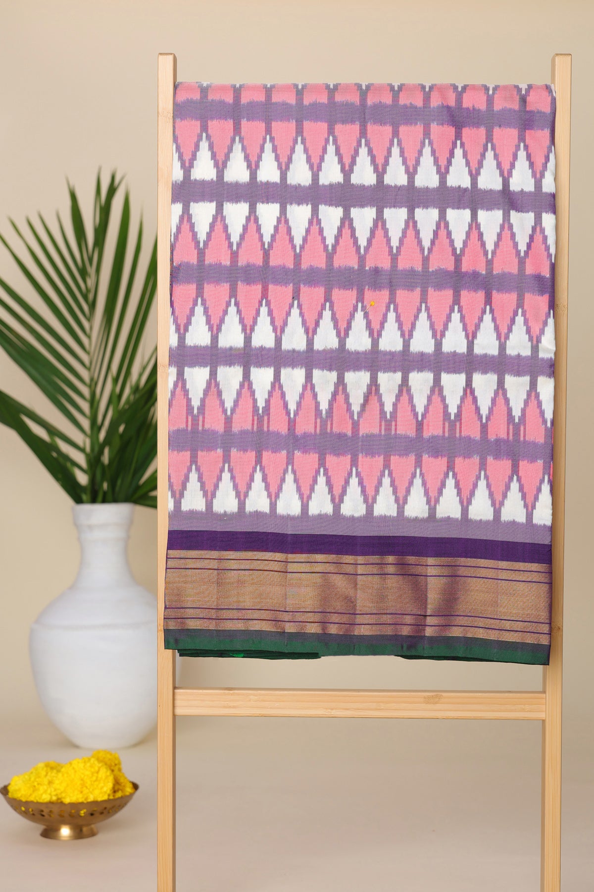 Ikat Silk Multi Color Saree