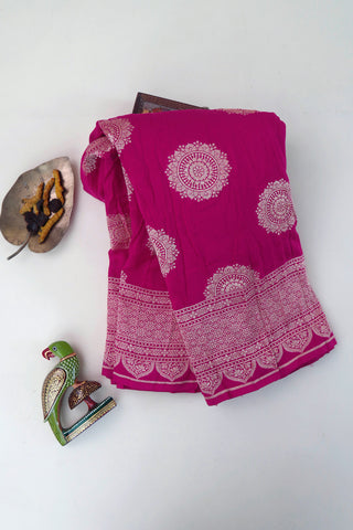 Banarasi Georgette Pink Saree