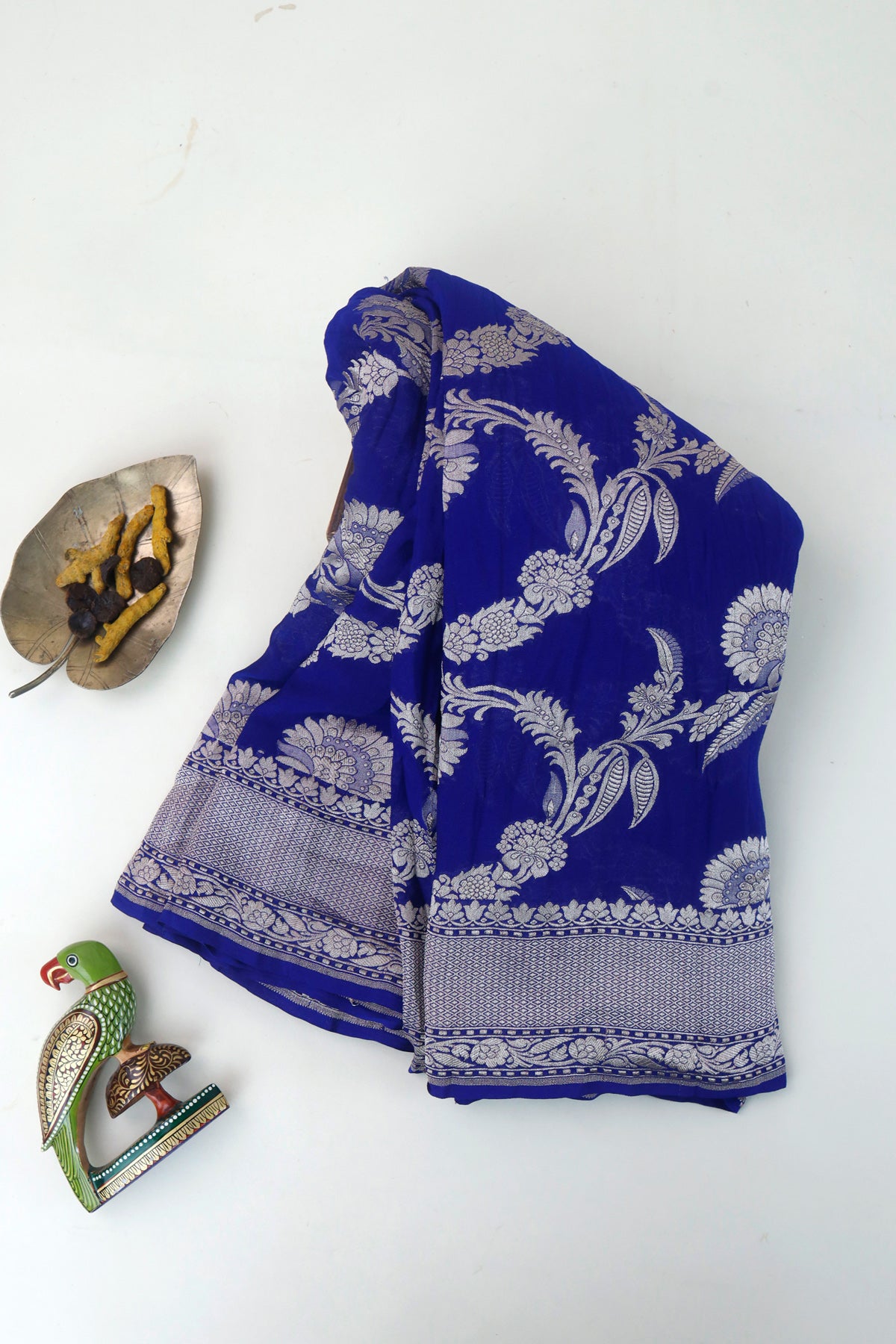 Banarasi Georgette Royal Blue Saree