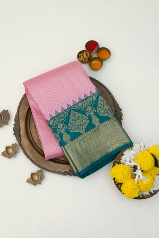 Kancheepuram Silk Baby Pink Saree