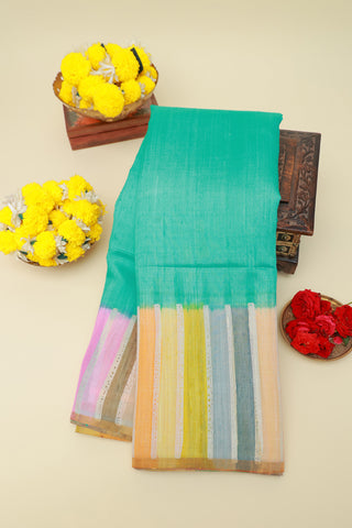 Matka Silk Sea Green Saree