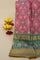 Ikat Silk Peach Saree