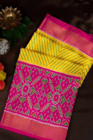 Patola Silk Yellow Saree