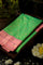 Mandir Green & Peach Pink Paithani Checks And Buttis Saree